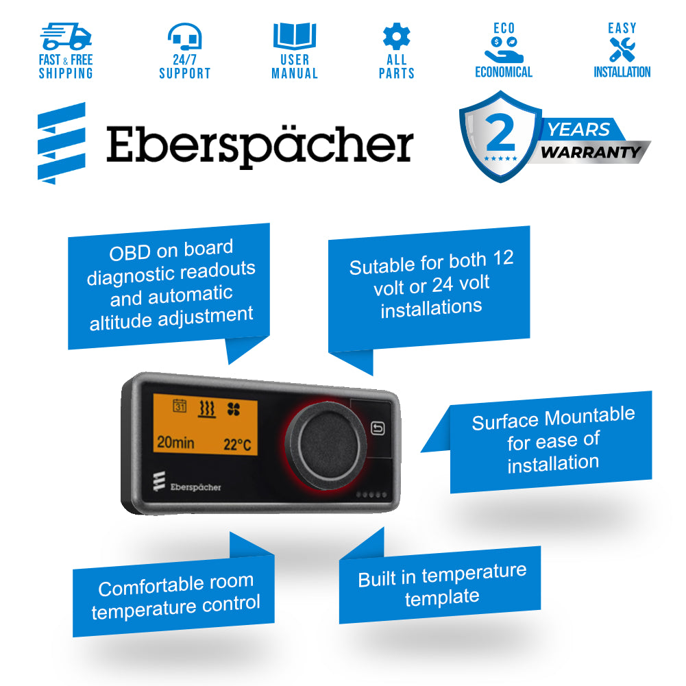 Eberspacher Espar Airtronic M2 D4 L Diesel Heater 13650 BTU Automatic High Altitude Mode Kit